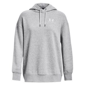 Damska bluza z kapturem Under Armour Essential Flc OS. Białe bluzy Under Armour, bez wzorów, z dzianiny, z kapturem. Za 275,55 zł.