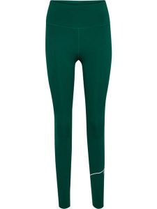 Legginsy damskie Hummel hmlCOURT. Zielone legginsy Hummel, bez wzorów, z materiału. Za 255,00 zł.