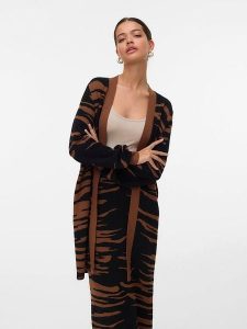 ONLY Kardigan w kolorze brązowo-czarnym rozmiar: XL. Brązowe swetry oversize ONLY, xl, bez wzorów, bez ramiączek. Za 127,35 zł.