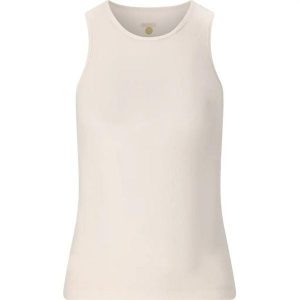 Damski tank top Athlecia Tinashe. Szare topy Athlecia, bez wzorów, sportowe, bez kołnierzyka, bez ramiączek. Za 124,00 zł.