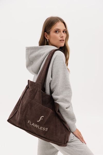 TORBA POPPY CZEKOLADOWA One size - Flawless. Brązowe shopper bag Flawless, bez wzorów, na ramię, bez dodatków. Za 249,00 zł.