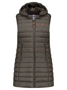 Geographical Norway Kamizelka pikowana "Vatikolor" w kolorze khaki rozmiar: L. Brązowe kamizelki Geographical Norway, l, bez wzorów, bez kołnierzyka, bez ramiączek, bez kaptura. Za 135,49 zł.