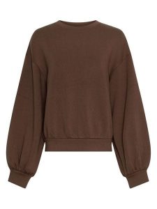 MOSS COPENHAGEN Bluza "Brionna" w kolorze ciemnobrązowym rozmiar: XS/S. Brązowe bluzy Moss Copenhagen, s, bez wzorów, bez kaptura. Za 170,47 zł.