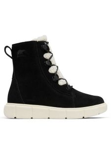 Sorel Trzewiki Explorer III Joan 2077981010 Czarny. Czarne botki Sorel, bez wzorów, ze skóry, bez obcasa, na płaskiej podeszwie, bez zapięcia. Za 579,99 zł.