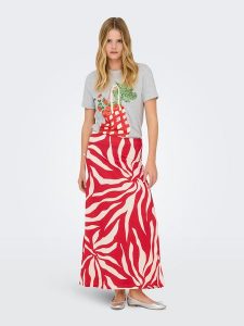 ONLY Spódnica w kolorze czerwonym rozmiar: XL. Czerwone spódnice ONLY, xl, bez wzorów, maxi. Za 74,28 zł.