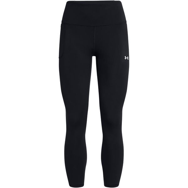 Damskie legginsy do kostek Under Armour Motion. Czarne legginsy Under Armour, bez wzorów, z materiału, z podwyższonym stanem, długie. Za 360,99 zł.