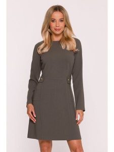 Stylove Sukienka w kolorze khaki rozmiar: S. Brązowe sukienki Stylove, s, bez wzorów, bez kołnierzyka, bez ramiączek, midi. Za 239,99 zł.