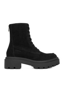 G-Star Raw Trzewiki EO-LEYLA-HY25713 Czarny. Czarne botki G-Star Raw, bez wzorów, ze skóry, bez obcasa, na płaskiej podeszwie, bez zapięcia. Za 399,99 zł.