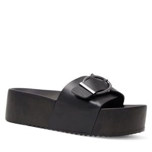 Klapki Jenny Fairy. Czarne klapki Jenny Fairy, bez wzorów, bez obcasa. Za 129,99 zł.