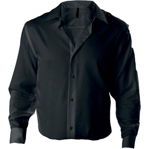 Koszula Kariban ajustée. Czarne koszule KARIBAN, bez wzorów, z bawełny, bez kołnierzyka, bez ramiączek. Za 242,50 zł.