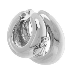 Nausznica Patrizia Pepe. Szare kolczyki Patrizia Pepe, srebrne. Za 359,99 zł.