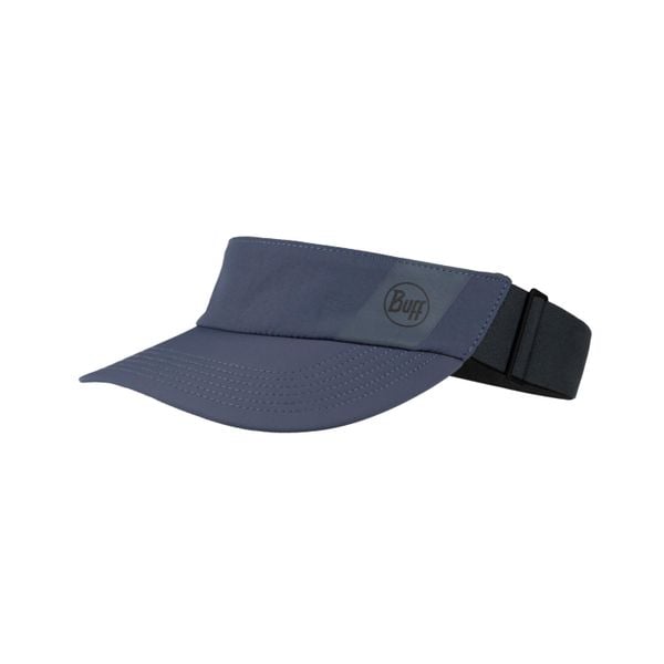 Czapka z daszkiem BUFF SPEED VISOR SOLID ASH. Niebieskie czapki Buff, bez wzorów, z poliesteru, retro. Za 139,90 zł.
