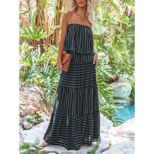 Milan Kiss Sukienka w kolorze antracytowym rozmiar: S. Czarne sukienki Milan Kiss, s, bez wzorów, bez kołnierzyka, bez ramiączek, maxi. Za 209,95 zł.