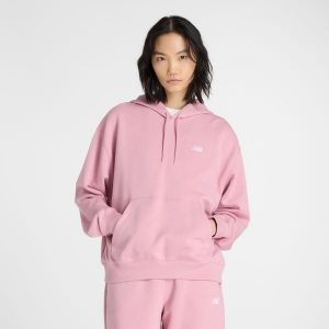 Bluza damska New Balance WT41507PTF – różowa. Czerwone bluzy New Balance, m, bez wzorów, z bawełny, z kapturem. Za 279,99 zł.