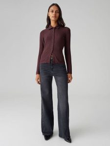 OPUS Dżinsy "Miva" - Comfort fit - w kolorze antracytowym rozmiar: 40/L32. Czarne jeansy Opus, z aplikacjami, ze skóry, z podwyższonym stanem. Za 143,99 zł.