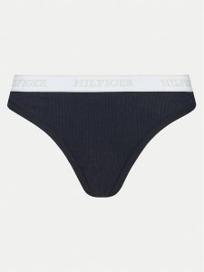 Tommy Hilfiger Stringi UW0UW05539 Granatowy. Niebieskie stringi TOMMY HILFIGER, bez wzorów, z syntetyku. Za 49,99 zł.