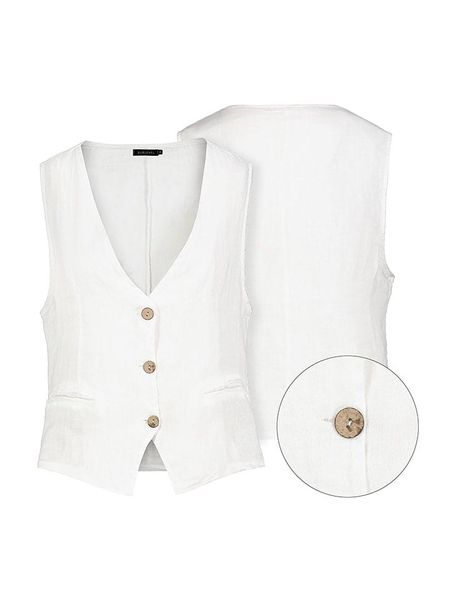 Eight2Nine Kamizelka w kolorze białym rozmiar: L/XL. Białe kamizelki Eight2Nine, l, bez wzorów, bez kołnierzyka, bez ramiączek, bez kaptura. Za 104,64 zł.