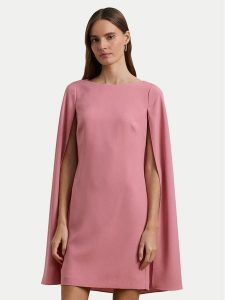 LAUREN RALPH LAUREN Sukienka koktajlowa 253855210034 Różowy Slim Fit. Czerwone sukienki Lauren Ralph Lauren, bez wzorów, z syntetyku, wizytowe, bez kołnierzyka, bez ramiączek. Za 679,99 zł.