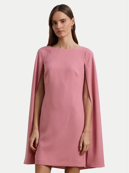 LAUREN RALPH LAUREN Sukienka koktajlowa 253855210034 Różowy Slim Fit. Czerwone sukienki Lauren Ralph Lauren, bez wzorów, z syntetyku, wizytowe, bez kołnierzyka, bez ramiączek. Za 679,99 zł.