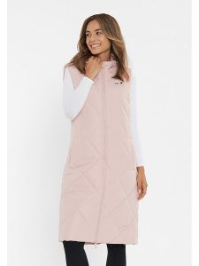 Bench Kamizelka pikowana "Nakiyah" w kolorze jasnoróżowym rozmiar: 36. Różowe kamizelki Bench, bez wzorów, bez kołnierzyka, bez ramiączek, bez kaptura. Za 260,99 zł.