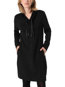 Timezone Sukienka dresowa w kolorze czarnym rozmiar: M. Czarne sukienki Timezone, na co dzień, m, bez wzorów, z dresówki, bez kołnierzyka, bez ramiączek, midi, proste. Za 134,85 zł.