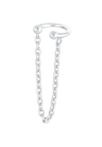 Elli Damski naszyjnik Earcuff Necklace Filigranowy Elegant w 925 Sterling Silver Pozłacany Kolczyki 1 ct. Szare naszyjniki Elli, pozłacane. Za 243,99 zł.
