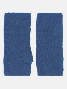 Perfect Cashmere Kaszmirowe mitenki "Jelo" w kolorze niebieskim rozmiar: onesize. Niebieskie rękawiczki Perfect Cashmere, bez wzorów, z kaszmiru. Za 130,99 zł.