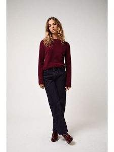 AUTHENTIC CASHMERE Kaszmirowy sweter "Ecrin" w kolorze bordowym rozmiar: M. Czerwone swetry oversize AUTHENTIC CASHMERE, m, bez wzorów, z kaszmiru, bez ramiączek. Za 257,95 zł.