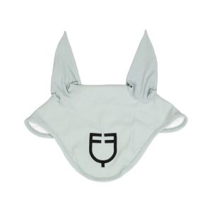 Czapka z muchą dla koni Equestro. Szare czapki EQUESTRO, bez wzorów, z materiału. Za 70,50 zł.