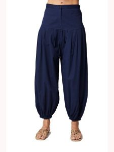 Ipanima Spodnie w kolorze granatowym rozmiar: 34. Niebieskie spodnie z wysokim stanem Ipanima, bez wzorów, z materiału, z podwyższonym stanem. Za 78,99 zł.