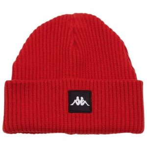 Czapka Dzianinowa Hoppa. Czerwone czapki Kappa, bez wzorów, z dzianiny. Za 70,99 zł.