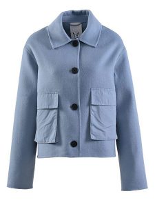 Fuchs Schmitt Kurtka przejściowa w kolorze błękitnym rozmiar: 46. Niebieskie kurtki Fuchs Schmitt, bez wzorów, z wełny, bez kaptura. Za 339,99 zł.