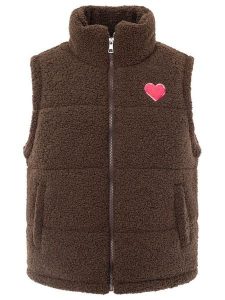 Zwillingsherz Kamizelka w kolorze brązowym rozmiar: L/XL. Brązowe kamizelki Zwillingsherz, l, z aplikacjami, bez kołnierzyka, bez ramiączek, bez kaptura. Za 129,95 zł.
