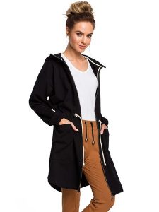 Made of emotion Parka w kolorze czarnym rozmiar: S/M. Czarne płaszcze Made Of Emotion, m, bez wzorów, bez kaptura. Za 114,17 zł.