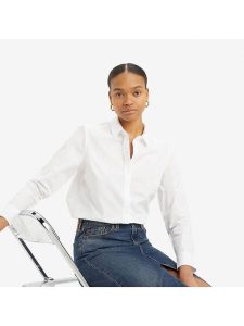 Levi's Koszula w kolorze białym rozmiar: L. Białe koszule Levi's®, l, bez wzorów, z bawełny, bez kołnierzyka, bez ramiączek. Za 107,86 zł.