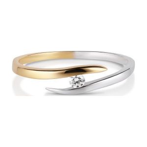 Pierścionek - , Brylant 0,05ct. Pierścionki marki W.KRUK. Za 1 590,00 zł.