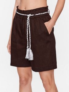 Marc Aurel Szorty materiałowe 1628 1001 91694 Brązowy Regular Fit. Brązowe szorty Marc Aurel, bez wzorów, ze lnu. Za 419,99 zł.