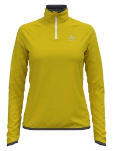 Odlo Bluza polarowa "Carve Ceramiwarm" w kolorze żółtym rozmiar: L. Żółte bluzy ODLO, l, bez wzorów, z polaru, bez kaptura. Za 197,63 zł.