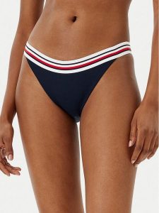 Tommy Hilfiger Dół od bikini UW0UW05829 Granatowy. Niebieskie bikini TOMMY HILFIGER, bez wzorów, z syntetyku. Za 119,99 zł.