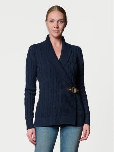 LAUREN RALPH LAUREN Sweter 200808258005 Granatowy Regular Fit. Niebieskie swetry klasyczne Lauren Ralph Lauren, m, z bawełny, bez kołnierzyka. Za 559,99 zł.