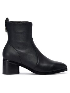 Tommy Hilfiger Botki Th Stretch Leather Bootie FW0FW08860 Czarny. Czarne botki TOMMY HILFIGER, bez wzorów, ze skóry, bez obcasa, na płaskiej podeszwie, bez zapięcia. Za 579,99 zł.