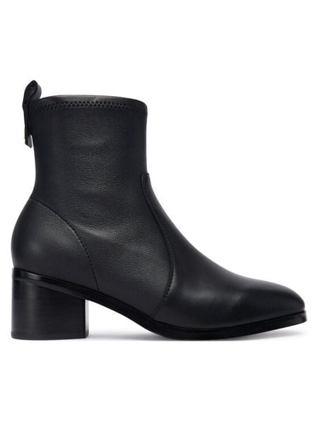 Tommy Hilfiger Botki Th Stretch Leather Bootie FW0FW08860 Czarny. Czarne botki TOMMY HILFIGER, bez wzorów, ze skóry, bez obcasa, na płaskiej podeszwie, bez zapięcia. Za 579,99 zł.