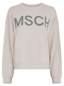 MOSS COPENHAGEN Bluza "Mela Briena" w kolorze beżowym rozmiar: L/XL. Brązowe bluzy Moss Copenhagen, l, bez wzorów, z bawełny, bez kaptura. Za 179,64 zł.