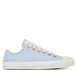 Trampki Converse. Niebieskie trampki Converse, bez wzorów, bez zapięcia. Za 219,99 zł.