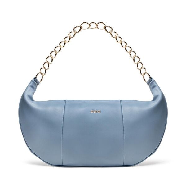 Torebka QUAZI. Niebieskie torebki klasyczne QUAZI, bez wzorów, bez dodatków. Za 113,98 zł.