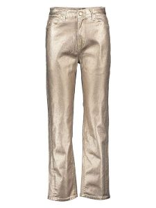 Scotch & Soda Spodnie w kolorze złotym rozmiar: W27. Żółte spodnie z wysokim stanem Scotch & Soda, bez wzorów, z materiału, z podwyższonym stanem. Za 149,31 zł.