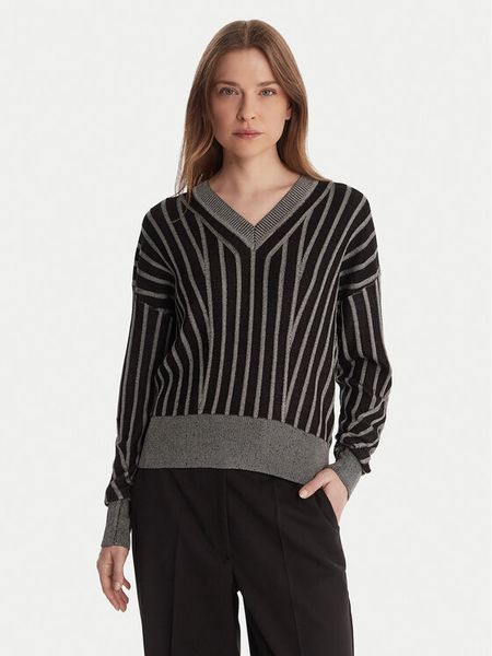 DKNY Sweter P5MSDZ52 Szary Regular Fit. Szare swetry klasyczne DKNY, s, z wiskozy, bez kołnierzyka. Za 259,99 zł.