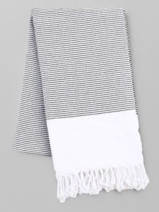 Samimi Chusta hammam "Gelinteli" w kolorze czarno-białym - 180 x 100 cm rozmiar: onesize. Białe apaszki i chusty Samimi, bez wzorów, z bawełny. Za 52,99 zł.