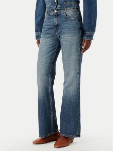 Tommy Hilfiger Jeansy WW0WW49963 Niebieski Flared Fit. Niebieskie jeansy TOMMY HILFIGER, bez wzorów, z jeansu. Za 649,99 zł.