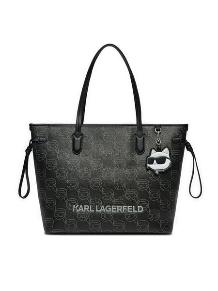 KARL LAGERFELD Torebka A1W30389 Czarny. Czarne shopper bag KARL LAGERFELD, bez wzorów, ze skóry, bez dodatków. Za 589,99 zł.